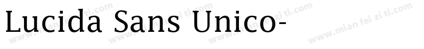 Lucida Sans Unico字体转换
